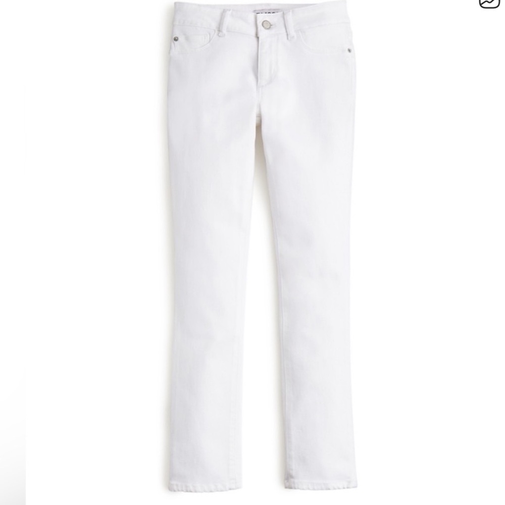 DL1961 Kids Crisp White Ripped Distressed Skinny Jeans